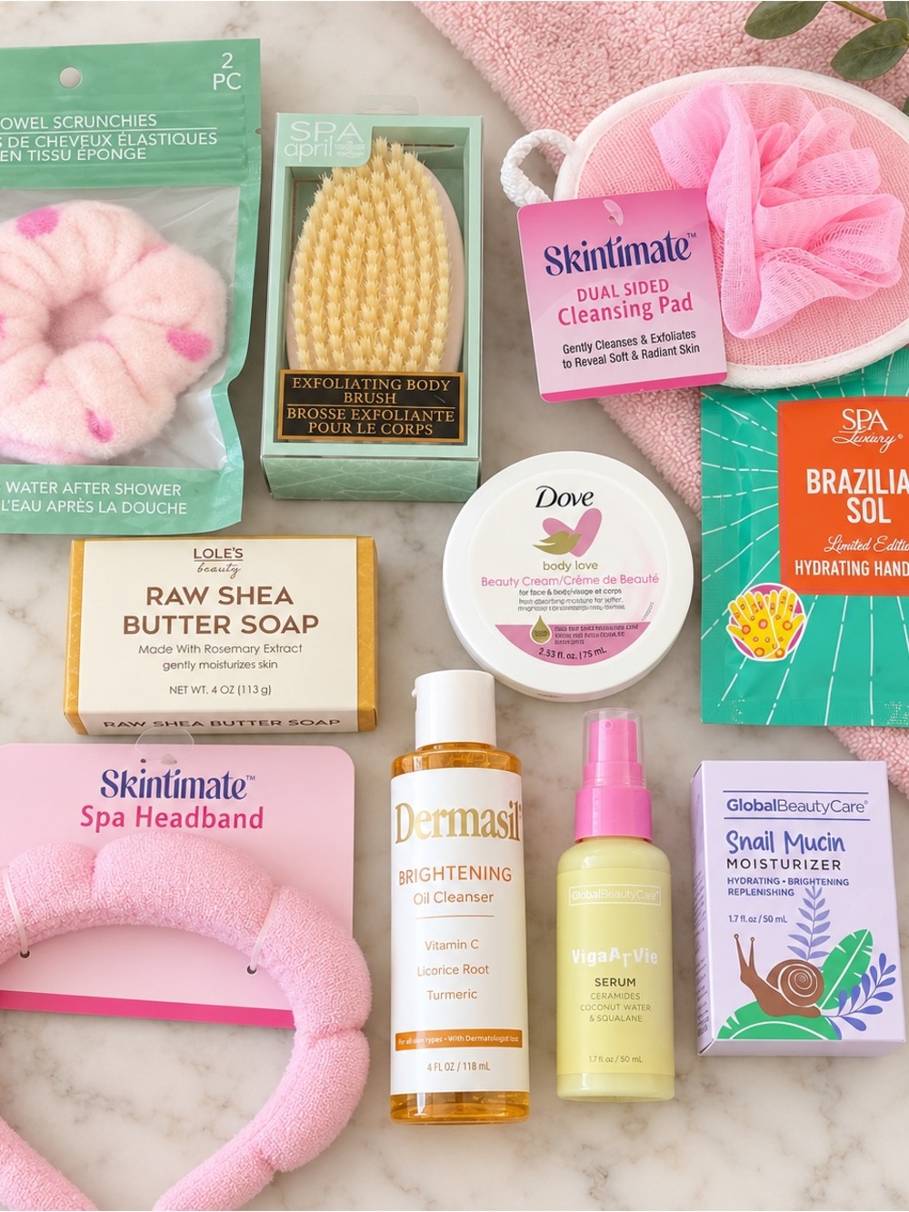 10-Piece Spa Self Care Gift Set Skincare Hair & Body Beauty Bundle